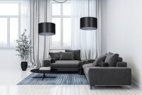 Suspension réglable Noir Argent Tissu Moderne