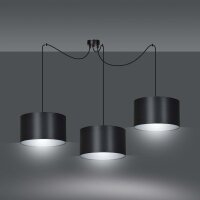 Lampe à suspendre réglable noir argent...
