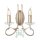 Applique murale en argent or cristaux E14 salon