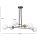 Lampe à suspendre noire réglable en verre 6x E27 Lampe à suspendre