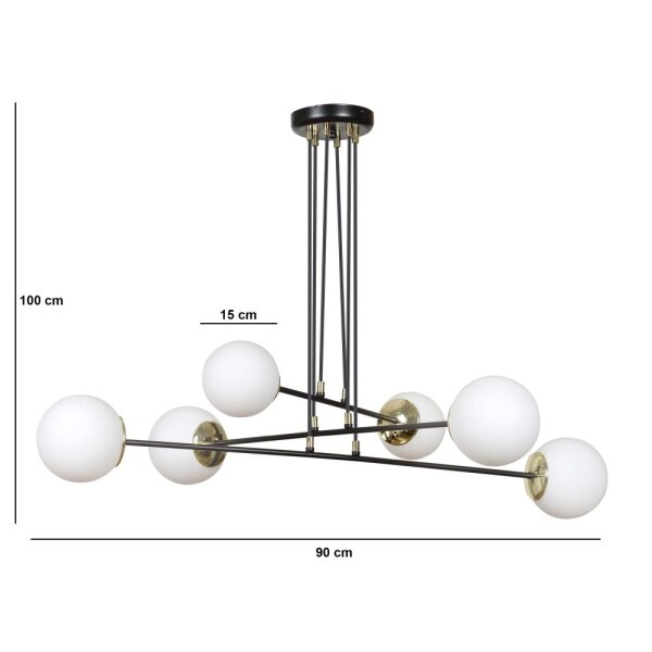 Suspension Blanc ajustable Moderne 6x E27 Salon