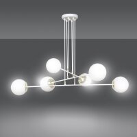 Suspension Blanc ajustable Moderne 6x E27 Salon