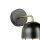 Wandleuchte Schwarz Gold E14 Metall Loft Design QUINN