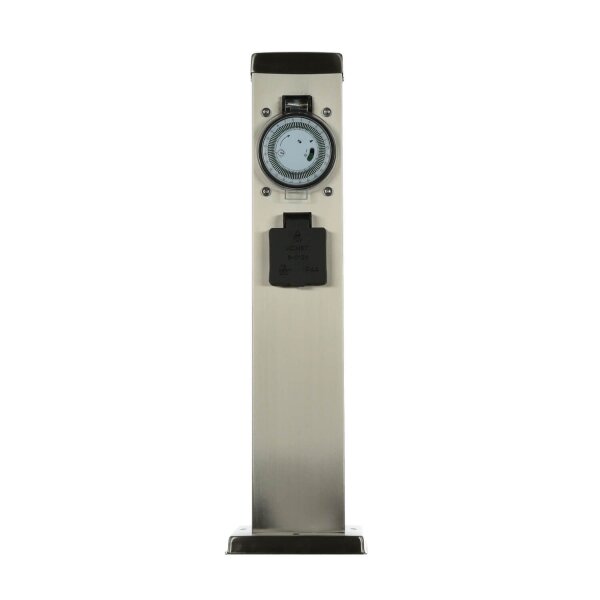 Energiesäule mit Timer 2-fach Garten Terrasse