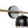 Wandleuchte Metall Loft Design in Schwarz Gold QUINN