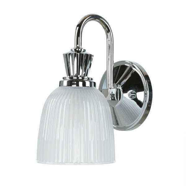 Lampe de salle de bain stylée avec LED IP44 Verre strié COSTILLA
