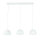 Lampe à suspendre blanche E27 design rétro 3 flammes