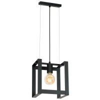 Lampe à suspendre métal noir rectangulaire...