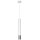 Lampe &agrave; suspendre blanche chrome &eacute;troite 8 cm GU10 m&eacute;tal