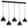 Lampe &agrave; suspendre m&eacute;tal bois Scandinave noir E27 5