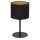 Tischleuchte Schwarz Gold 34 cm Stoff Schirm E27