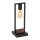 Lampe de table noir marron 42 cm m&eacute;tal bois pour E27