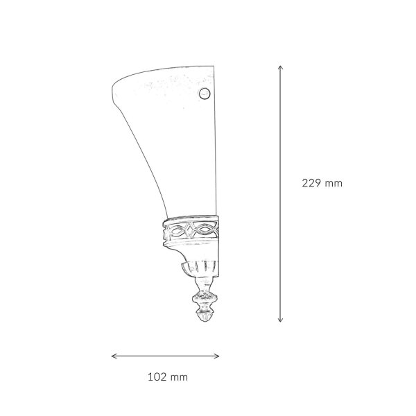 Applique ANABELL 1 Marron Lampe rustique Bras éblouissant