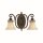 Wandlampe ANABELL 1 Braun 2xE27 Landhaus Leuchte