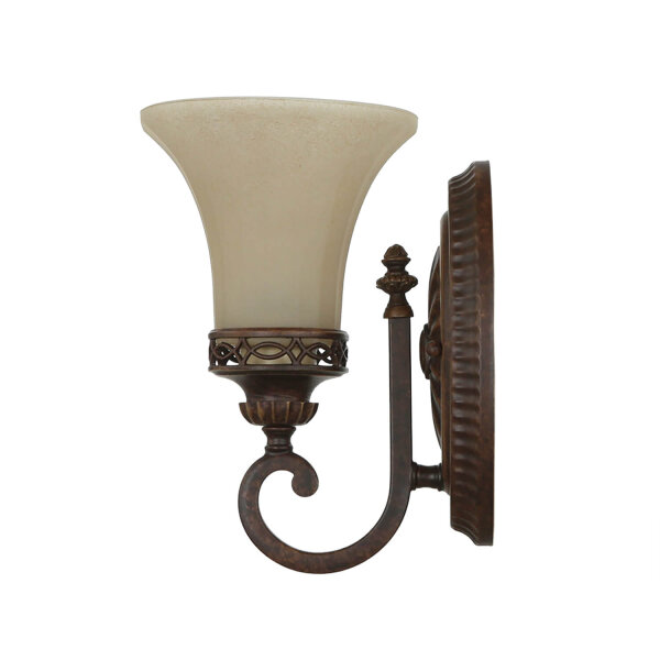 Wandlampe ANABELL 1 in Braun B:16cm Landhaus Lampe