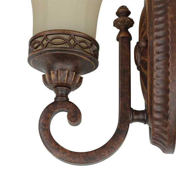 Wandlampe ANABELL 1 in Braun B:16cm Landhaus Lampe
