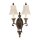 Wandlampe ANABELL 1 Walnuss 2xE27 Landhaus Lampe