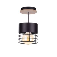 Lampe de plafond Moderne Métal Bois Noir...