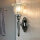 Designer Badleuchte LED aus Messing Glas IP44 in Chrom
