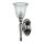 Designer Badleuchte LED aus Messing Glas IP44 in Chrom