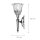 Designer Badleuchte LED aus Messing Glas IP44 in Chrom