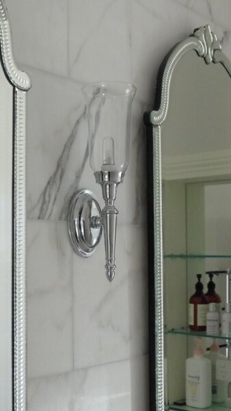 Premium laiton lampe salle de bains IP44 LED en chrome RAZZO