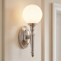 Wandlampe Bad IP44 aus Messing Glas spritzwasserdicht
