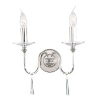 Wandleuchte CANDELA 6 in Nickel 2-flmg Wand Lampe