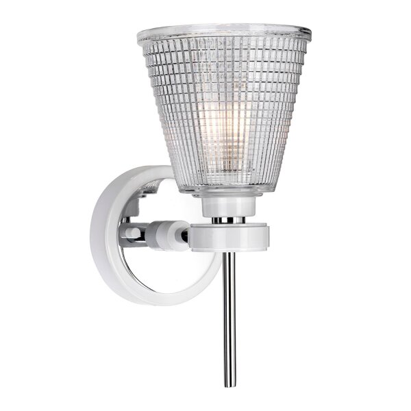 LED Badezimmerleuchte Glas IP44 in Chrom verstellbar