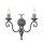 Wandlampe CAMELOT 4 Schwarz kerzenform 2-flmg Flur