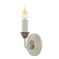 Wandlampe CANDELA 8 Holz Shabby Weiß Kerze Lampe