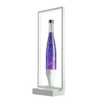 Lampe à Lave Paillette Violet Blanc LED Cadre...