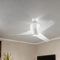Ventilateur de plafond blanc avec éclairage LED...