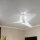 Ventilateur de plafond blanc avec éclairage LED dimmable Ø142cm