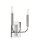 Wandlampe Chrom Weiß 2x E14 in Nickel Weiß Metall Stoff