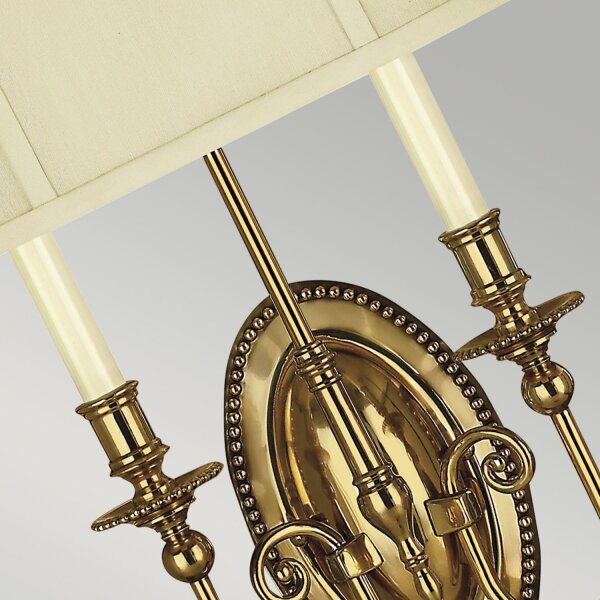 Wandleuchte Messing Stoff Barock Design CAMI