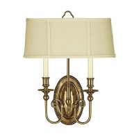 Applique murale laiton tissu design baroque CAMI