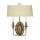 Wandleuchte Messing Stoff Barock Design CAMI