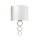 Wandleuchte Stoff Metall in Creme Chrom Modern TADES
