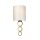 Wandleuchte Stoff Metall in Creme Messing Modern E27