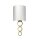 Wandleuchte Stoff Metall in Creme Messing Modern E27