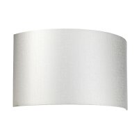 Wandlampe Up Down in Creme Chrom Stoff Kunstseide
