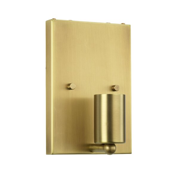 Wandleuchte Stoff Creme Messing E27 Up Down Modern GRASTA