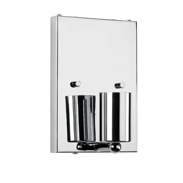 Up Down Wandlampe Stoff Creme Chrom E27 GRASTA