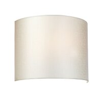 Up Down Wandlampe Stoff Creme Chrom E27 GRASTA