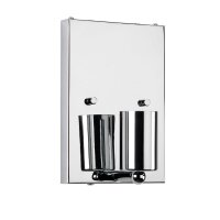 Up Down Wandlampe Stoff Creme Chrom E27 GRASTA