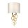 Wandlampe Stoffschirm Creme Messing Modern E27