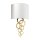 Wandlampe Stoffschirm Creme Messing Modern E27