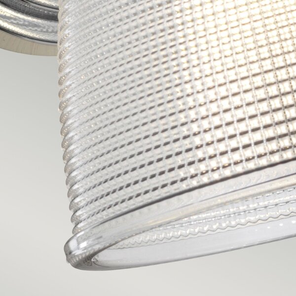 Wandlampe Badezimmer Glas Metall in Chrom Klar