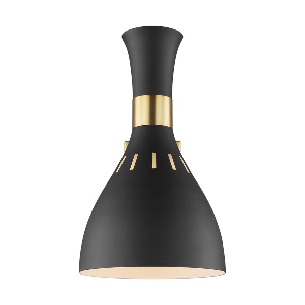 Wandleuchte Schwarz Messing E27 Metall Retro Design